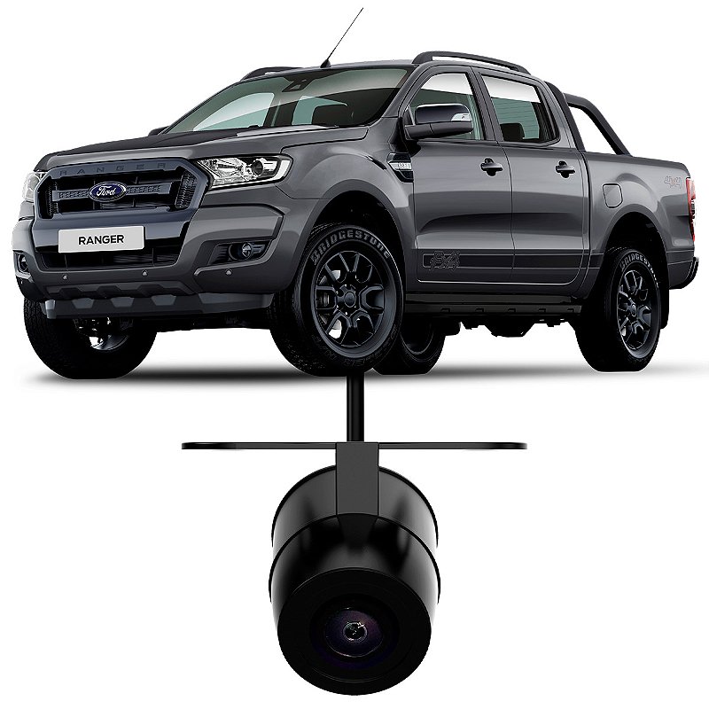 Câmera de Ré Tartaruga 720p IP68 Ranger XL Conexão Original Ângulo