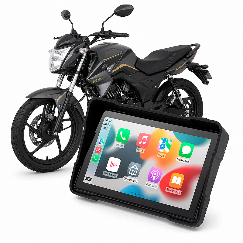 Multimídia Moto 5 Pol Dafra Horizon 150 2015 até 2020 Com Apple