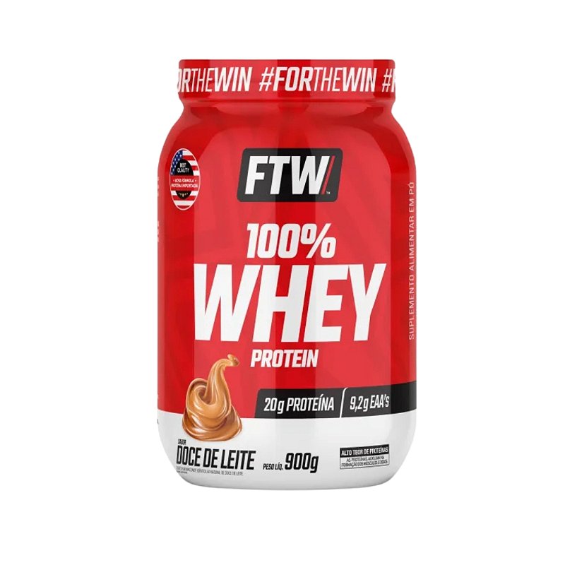 100% Whey Pote 900G Doce De Leite Ftw Armazém Pura Saúde