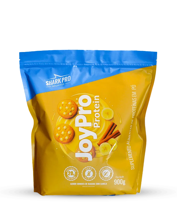 Whey Protein Joypro Pouch 900g Bol Banana com Canela – Shark Pro ...