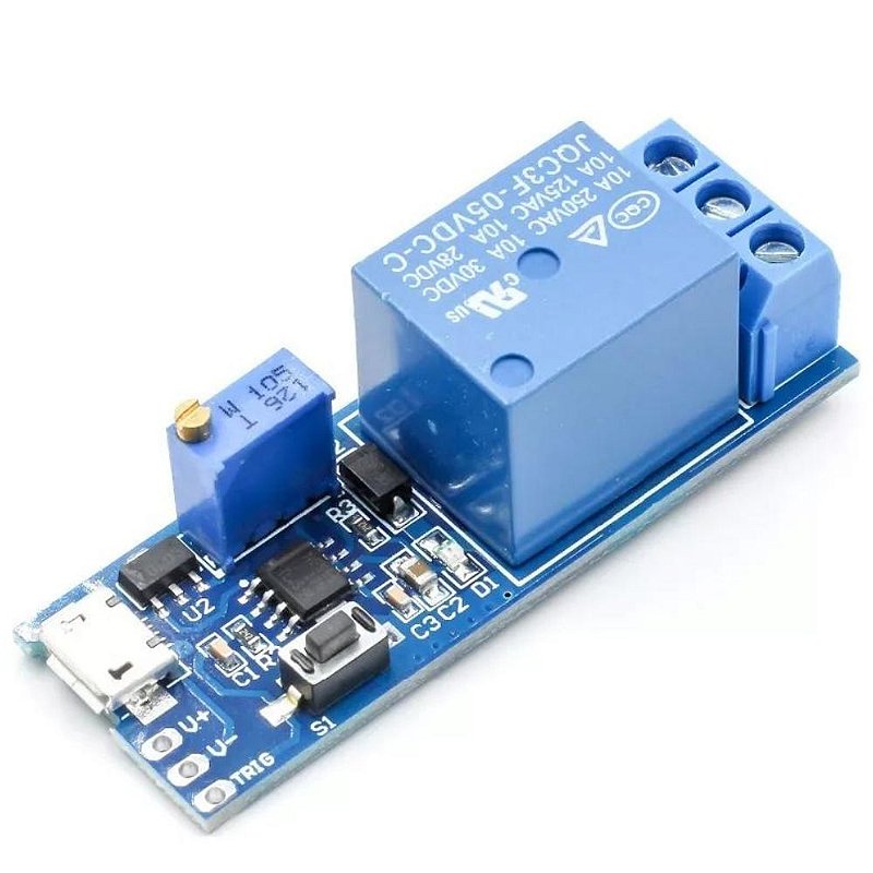 Remote Trigger Micro Usb RELE TEMPORIZADOR TRIGGER MICRO USB 5V - RS COMPONENTES ELETRÔNICOS