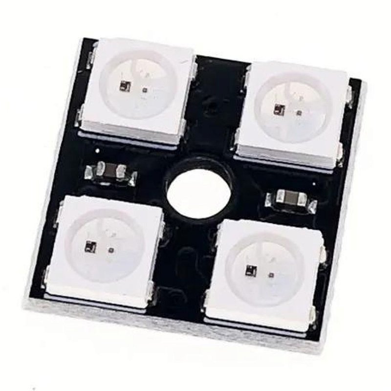 MÓDULO LED RGB 5050 ENDEREÇÁVEL 4 Bits WS2812 - RS COMPONENTES ELETRÔNICOS
