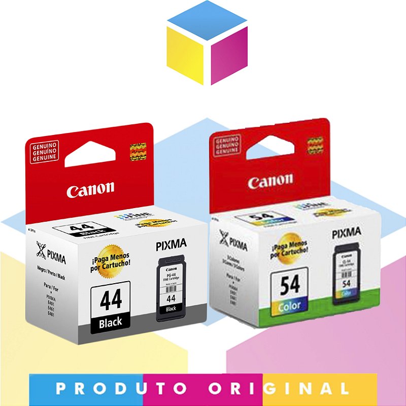 Kit Cartucho Canon PG-44 XL Preto 15 ml + Canon CL-54 Colorido 6,2 ml - THS  DISTRIBUIDORA
