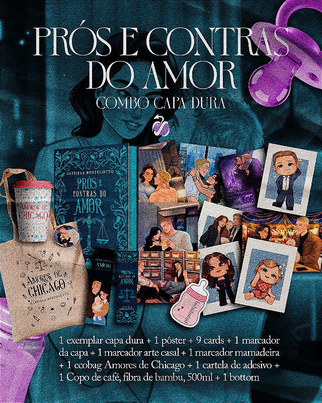 PRÓS E CONTRAS DO AMOR - KIT CAPA DURA - Editora Fruto Proibido