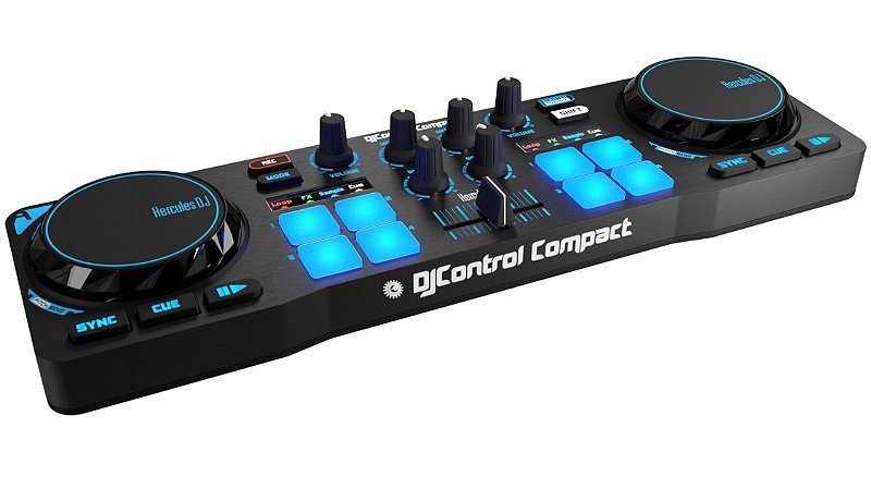 ま*ん様 Hercules DJ Controller Controlador de 2 Canais Hercules DJ Control Compact com DJUCED
