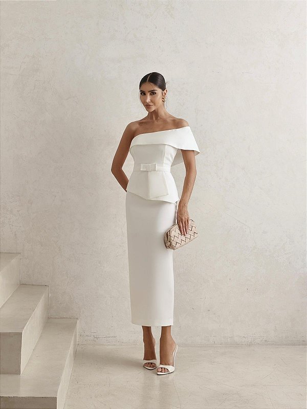 Vestido Midi Alfaiataria Barcelona