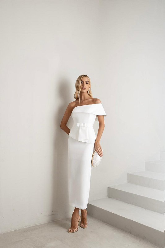 Vestido Midi Alfaiataria Barcelona