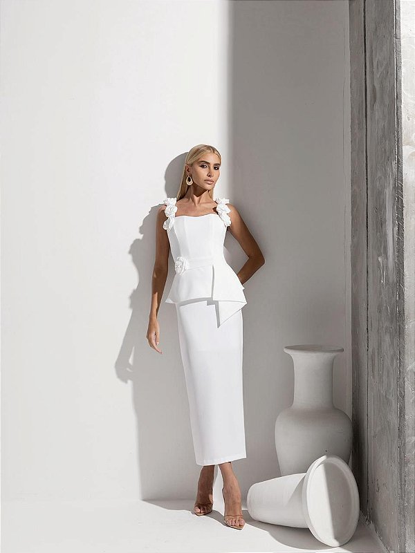Vestido Midi Alfaiataria Floratta