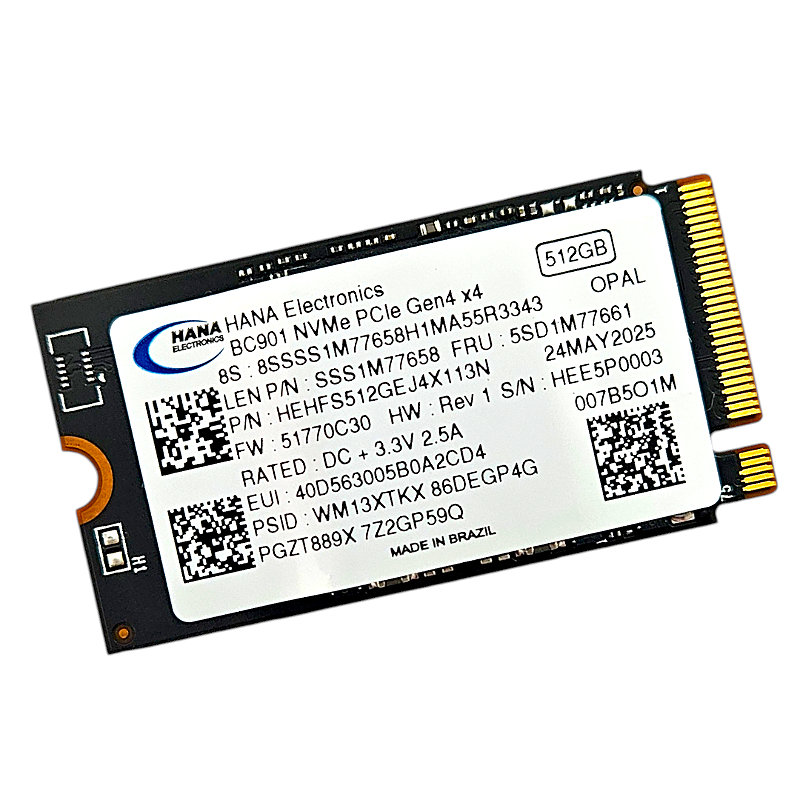 SSD NVMe M.2 2242 512GB HANA Electronics PCIe Gen4x4 BC901 - Loja