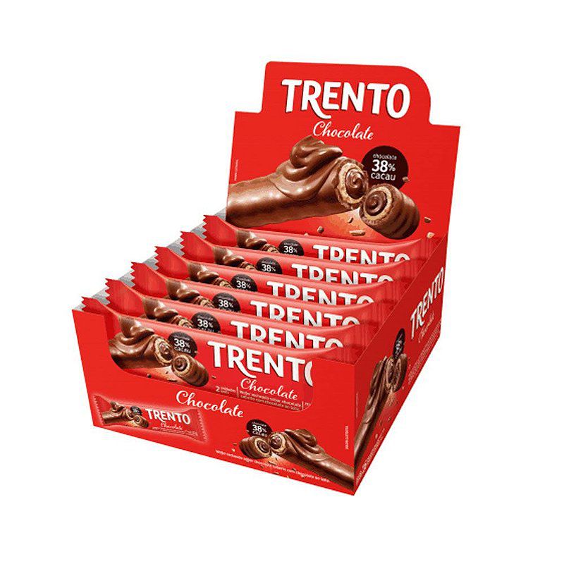 Chocolate Trento Ao Leite 32g Caixa Com 16 Unidades