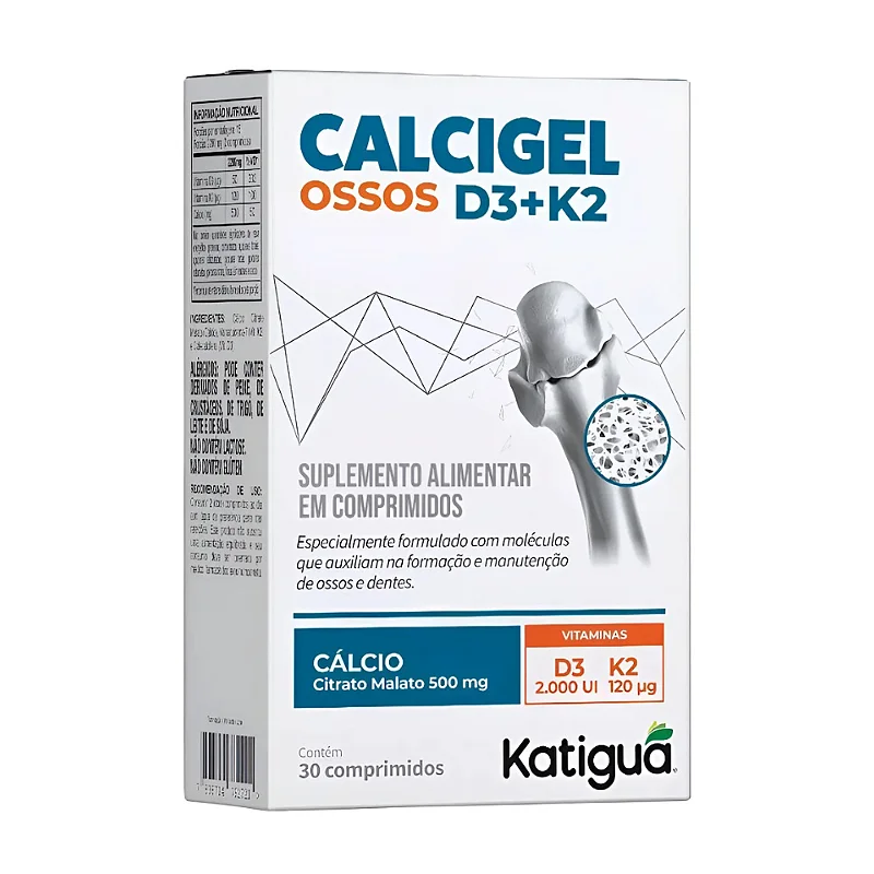 Calcigel Osso CCM + D3 + K2 Katiguá 30 Cápsulas - Mundo Naturais ...