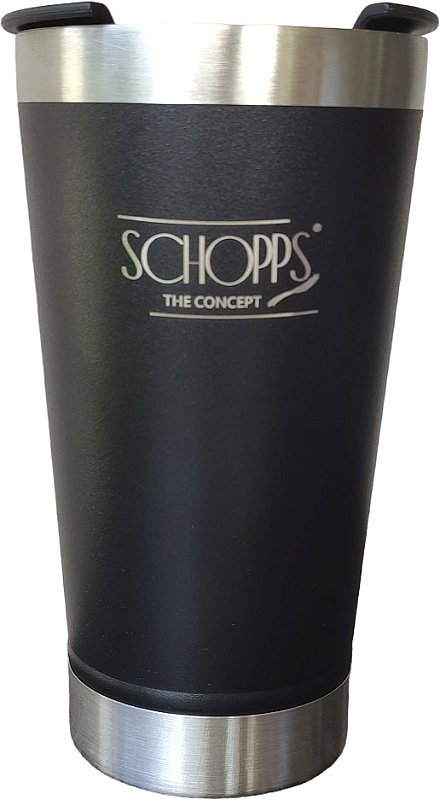 Copo Térmico Vaccum Schopps 493ml - Preto