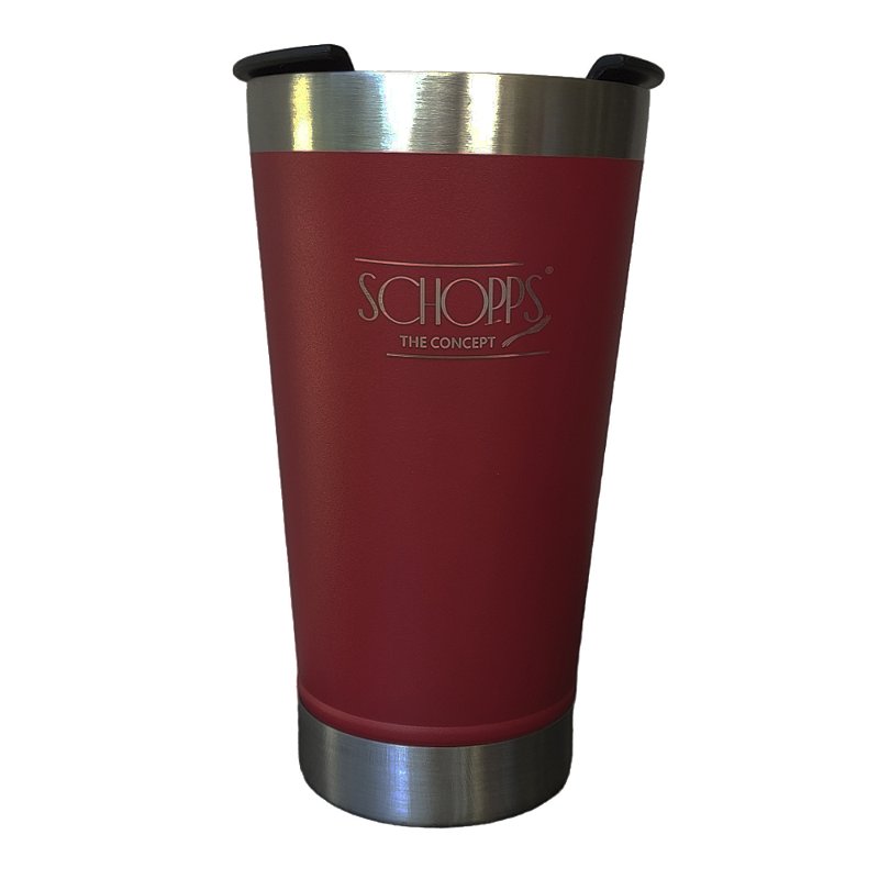 Copo Térmico Vaccum Schopps 493ml - Vermelho