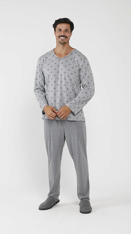 Pijama Masculino de Inverno - Coroas - Pijamas, Macacões, Camisolas,  Roupões e Robes Confortáveis e Estilosos Para Toda a Família/ Loja Virtual