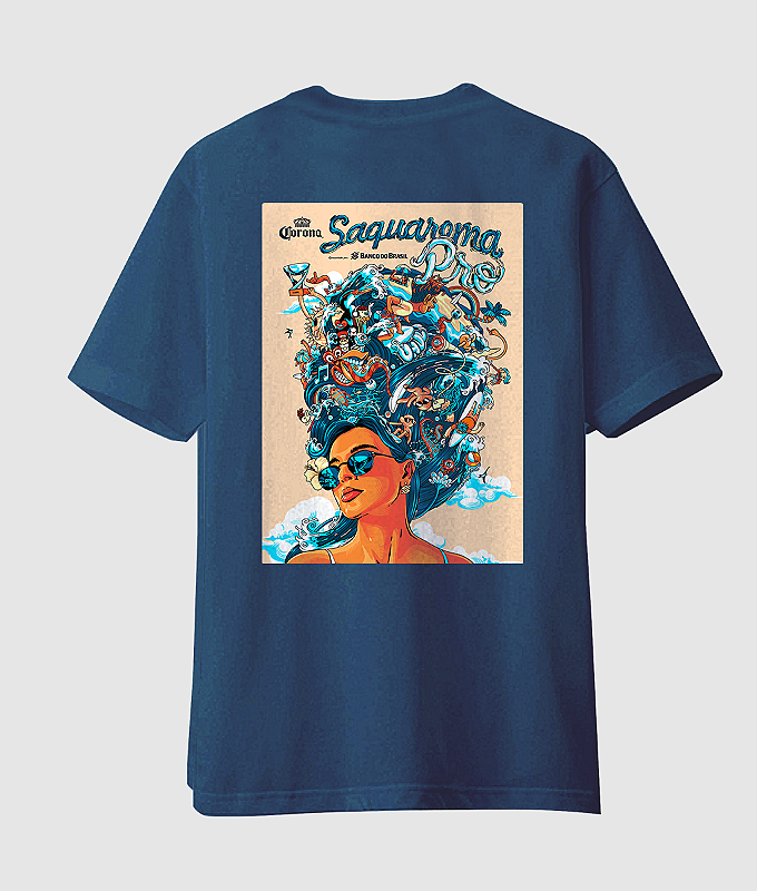 T-Shirt WSL Saquarema By Corona 2023 Azul - WSL OFICIAL STORE