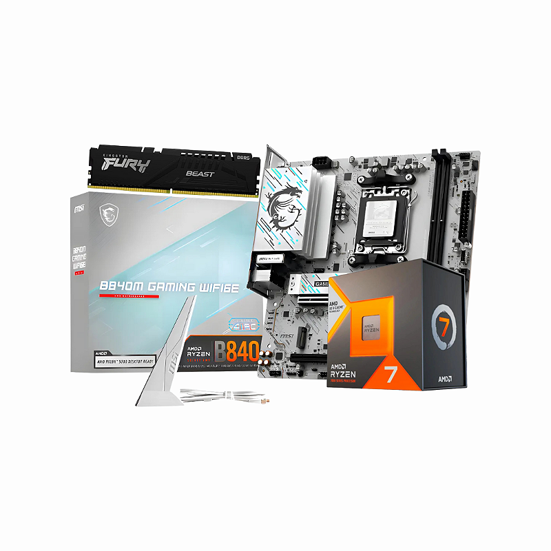 KIT UPGRADE R7 7800X3D + MSI B840M WIFI6 + 16GB DDR5 AM5 GAMER