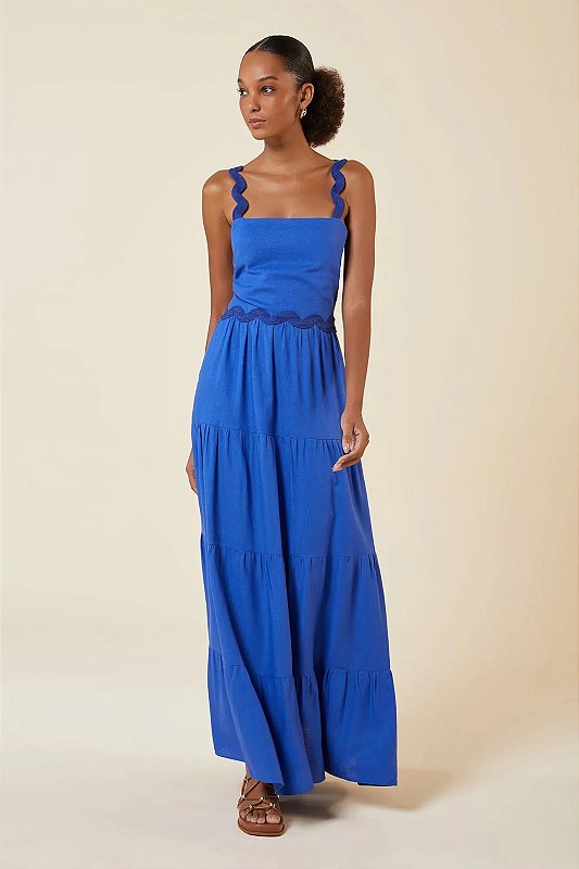 MYPLACE 0858501 VESTIDO LONGO SIANINHAS ROYAL - MELEVALOGO