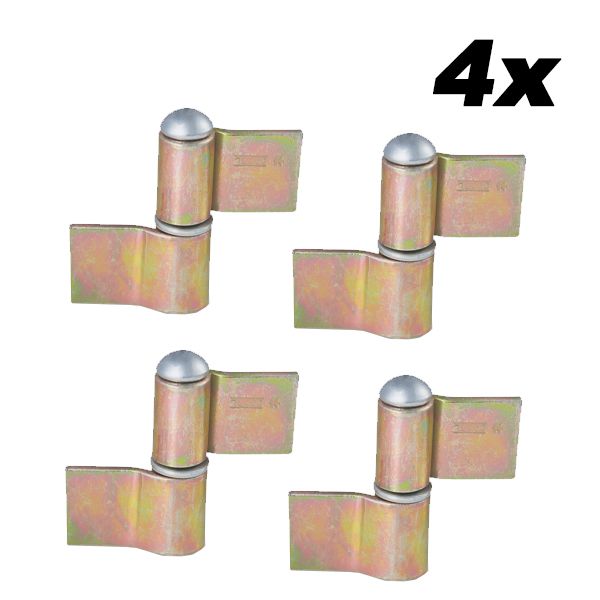 Kit 4 Dobradiça Gonzo Nº3 Com Aba 1.1/4'' Porta Portão Ferro