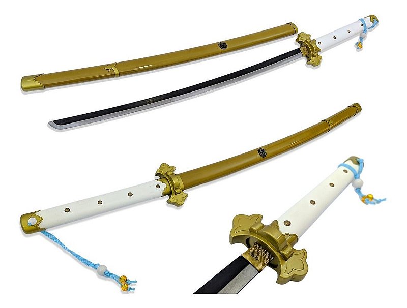 セット KATANA FUDE＆NANAME FUDE＆HANEN FUDE Espada Katana Touken Ranbu Online Kogitsunemaru Em Aço - Tenda