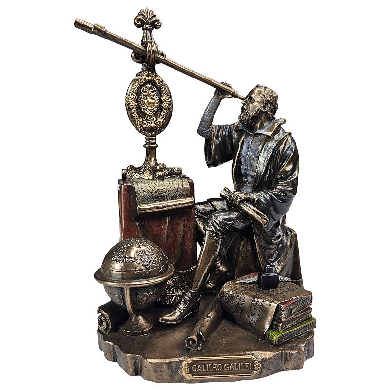 Estátua Galileo Galilei Astrônomo Físico | Tenda Medieval - Tenda