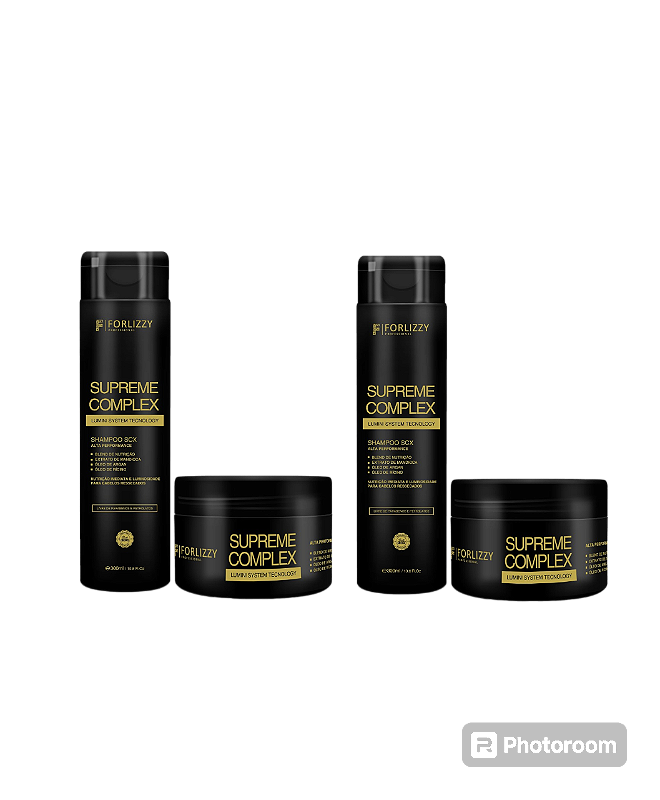 2 Kits Supreme Complex Shampoo 300ML + Máscara 300G - Forlizzy