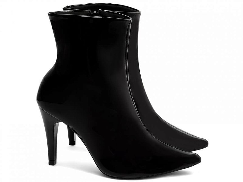 Bota Cano Curto Salto Fino Alto Preto Torricella AVS 65-17B