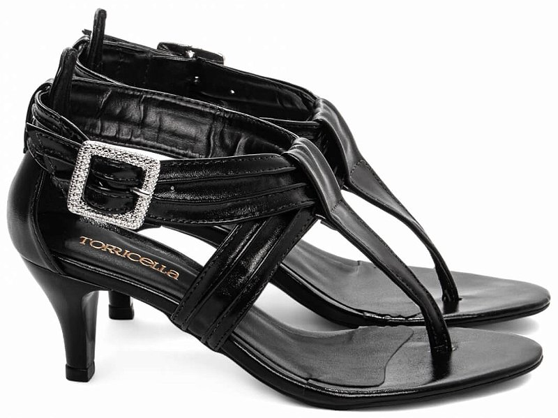 Sandália Feminina Salto Baixo Preta Torricella AVS GF-201A