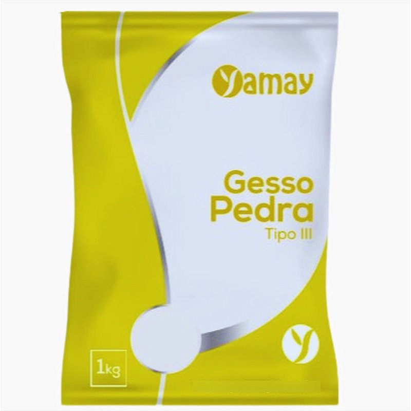 Gesso Pedra Tipo III Yamay 1kg Alta Resistência e Precisão para Modelos