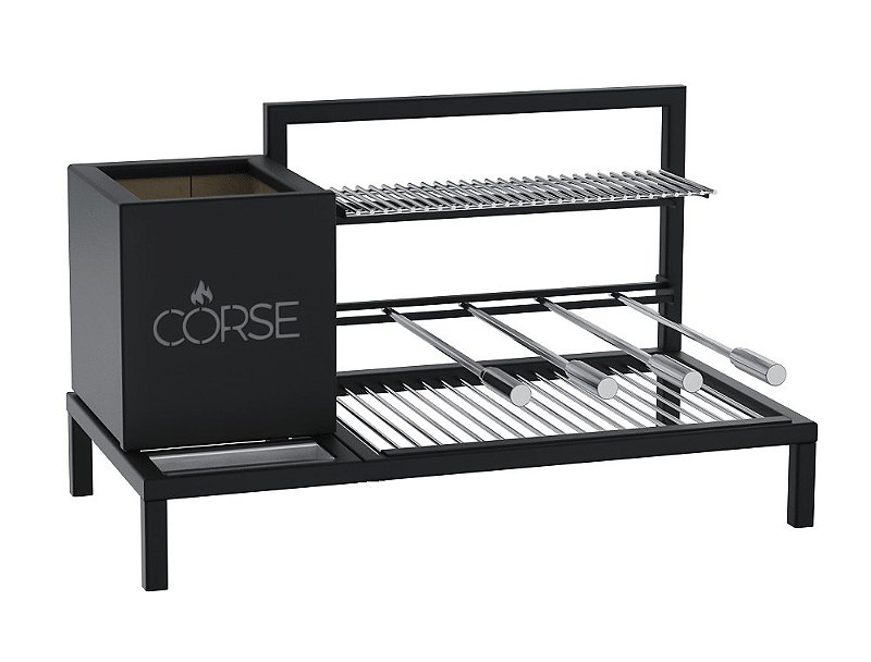 Parrilla Manual — estrutura em ferro e grelhas em inox — CORSE