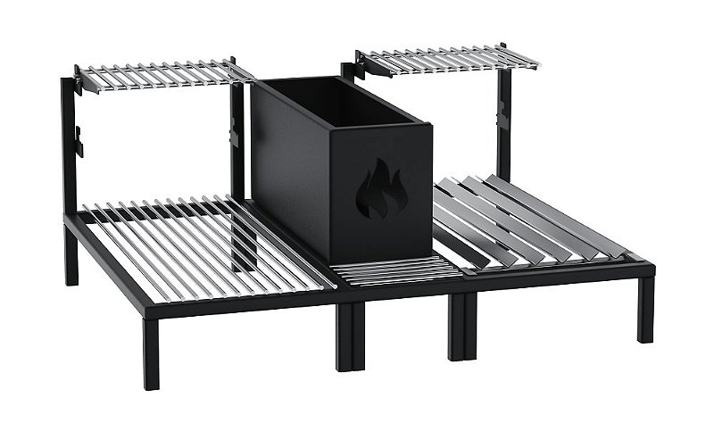Parrilla Due Grill — estrutura em ferro e grelhas em inox — CORSE