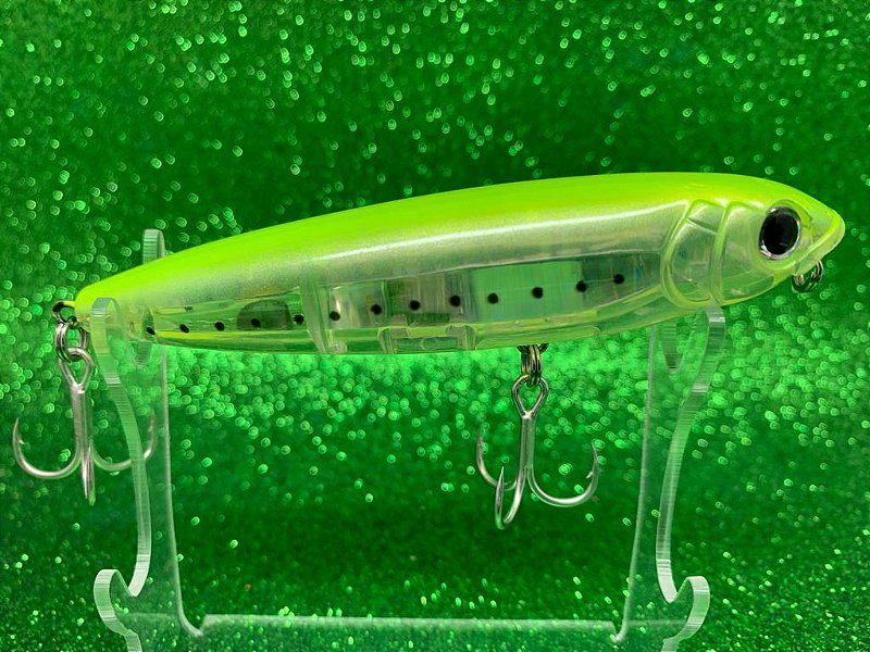 Isca art. Réplica da Yo-Zuri 3D Topknock Pencil 100 - Cor Verde Limão  Transparente - 10cm 18gr - BCA Fishing
