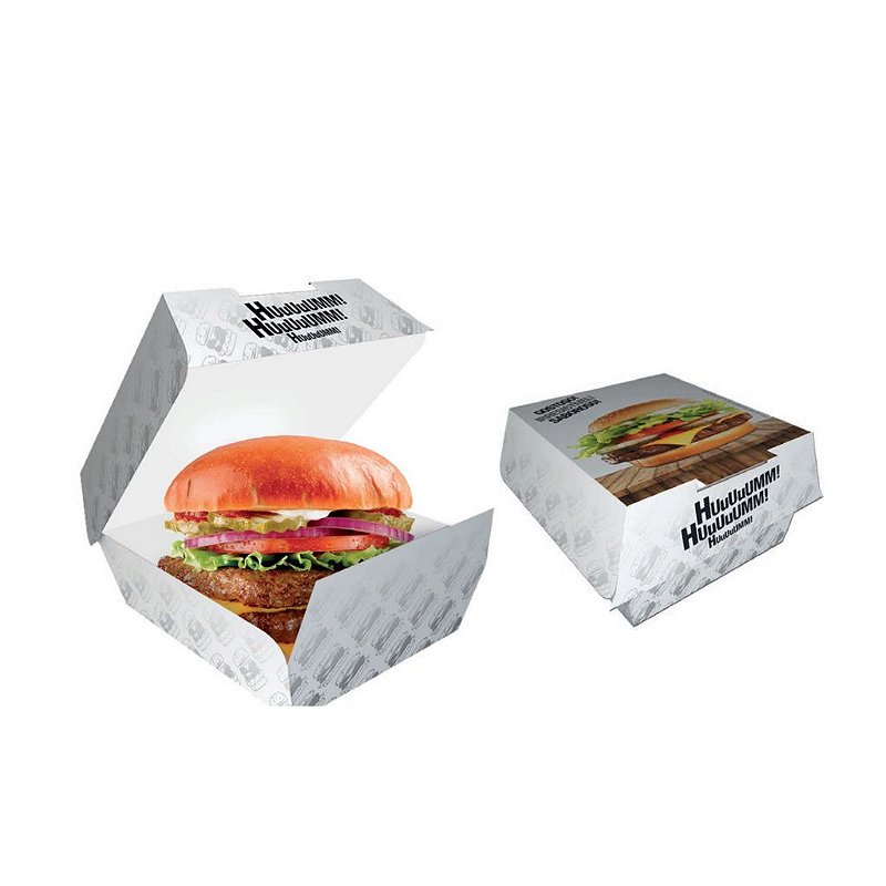 CAIXA LANCHE HAMBURGUER GRANDE RED GOURMET- 50 UNIDADES