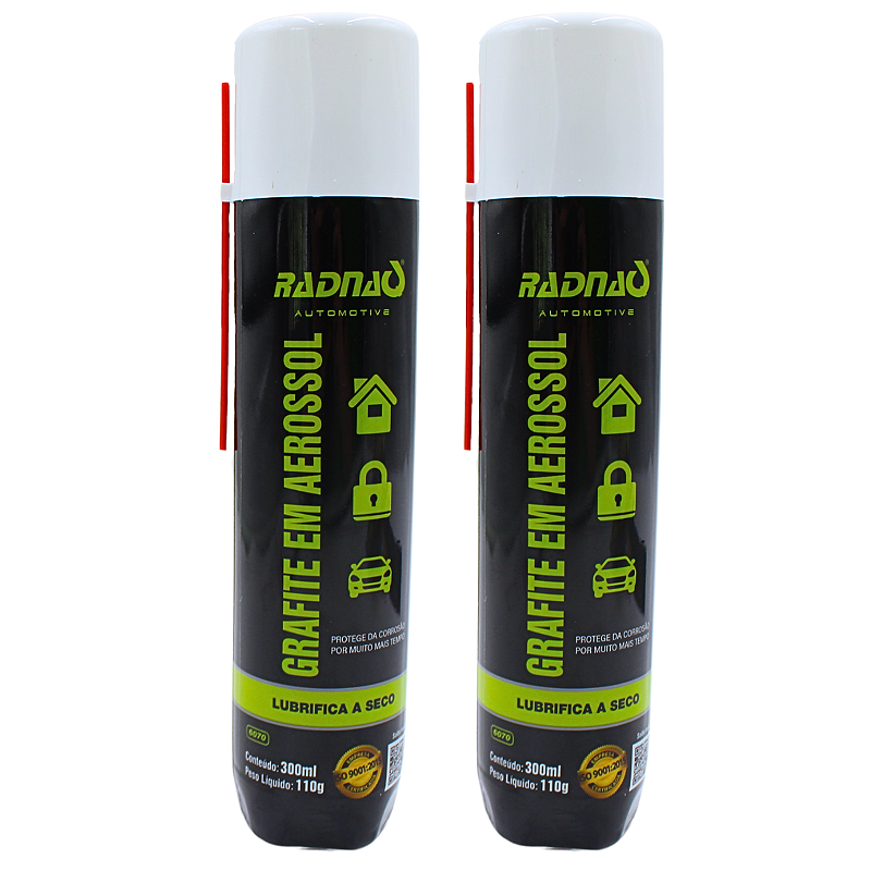 Grafite Spray Automotivo Lubrifica Canaleta Dos Vidros 600ml