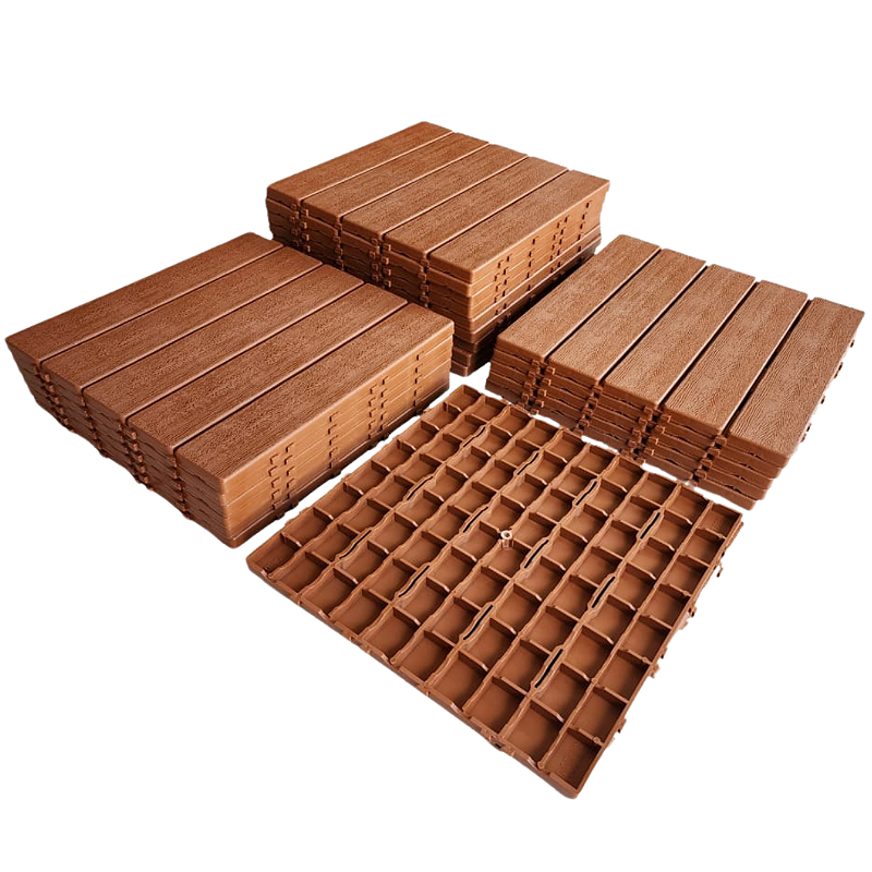 Deck Modular Plastico textuda de madeira - WNUMODULAR - WNU COMERCIO