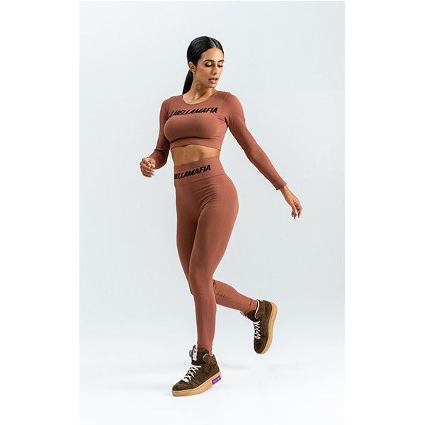 Legging Feel Marrom Calça Labellamafia