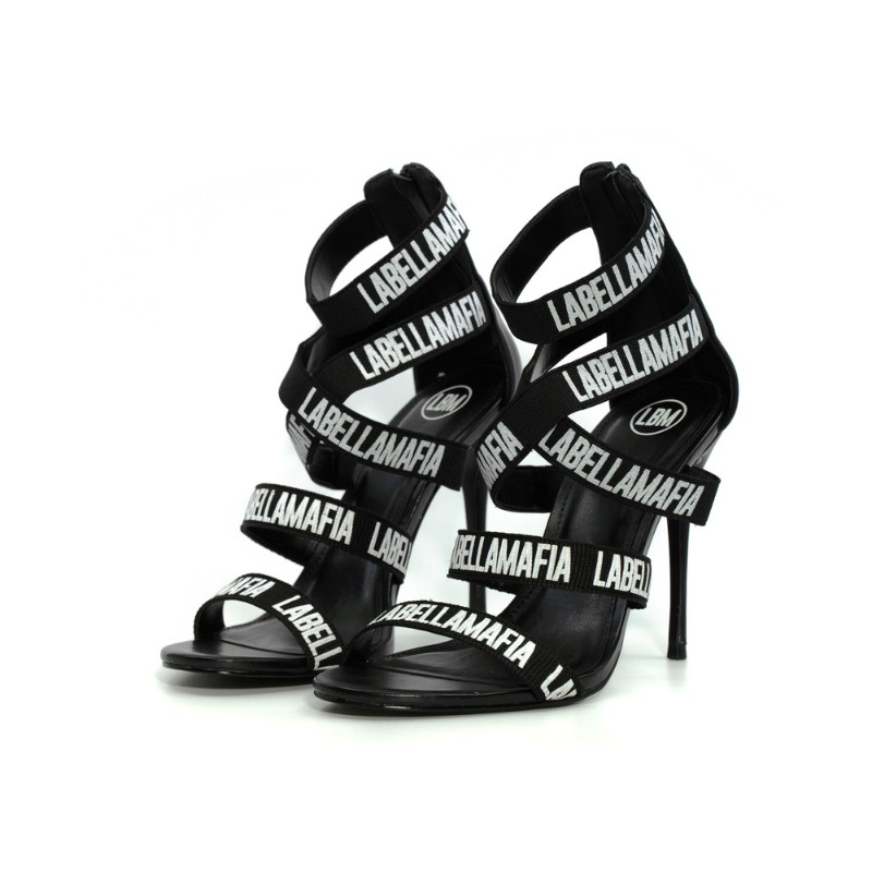 Sandalia Glam Labellamafia Preta