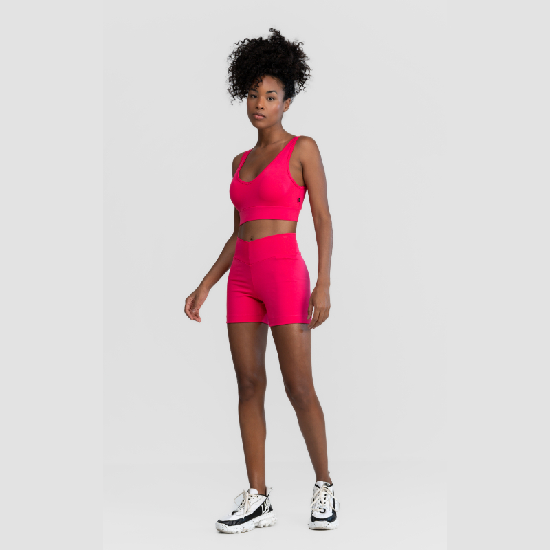 Conjunto Top e Short Malha Go On Rosa Labellamafia
