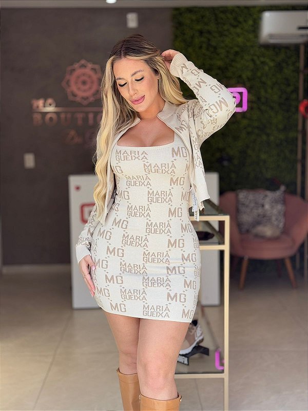 VESTIDO TRICOT LOGO MARIA GUEIXA