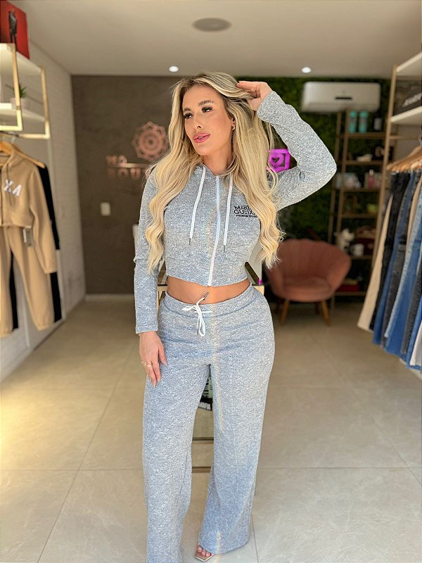 CONJUNTO CASACO + CALÇA TRICOT MG