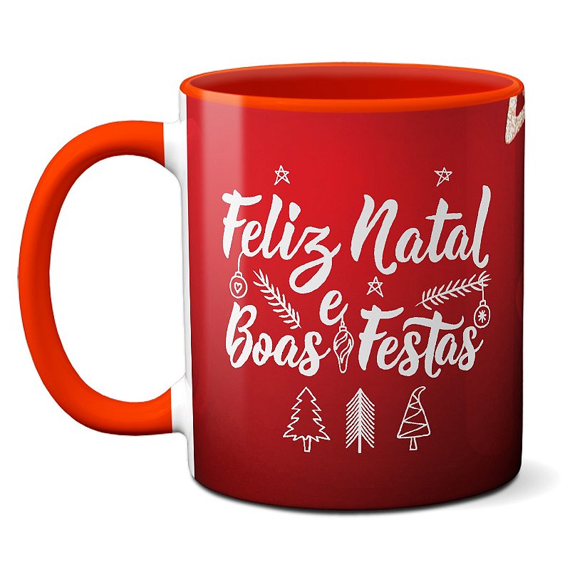 Caneca Criativa Feliz Natal Xícara Presente Fim De Ano use canecas