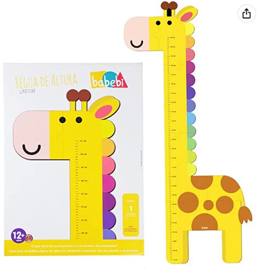 Régua de altura Girafinha - Babebi - Brinquedo Educativo - Pingu Brinquedos
