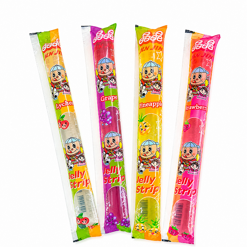 JinJin Jelly Strip Gelatina Frutas Sortidas 22g 1 Unidade Sortida