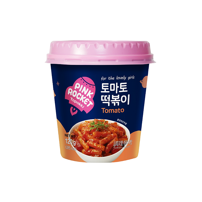 Toppoki Pink Topokki Sabor Tomate Pink Rocket 120g - Lojas Kaito - A melhor Loja ...