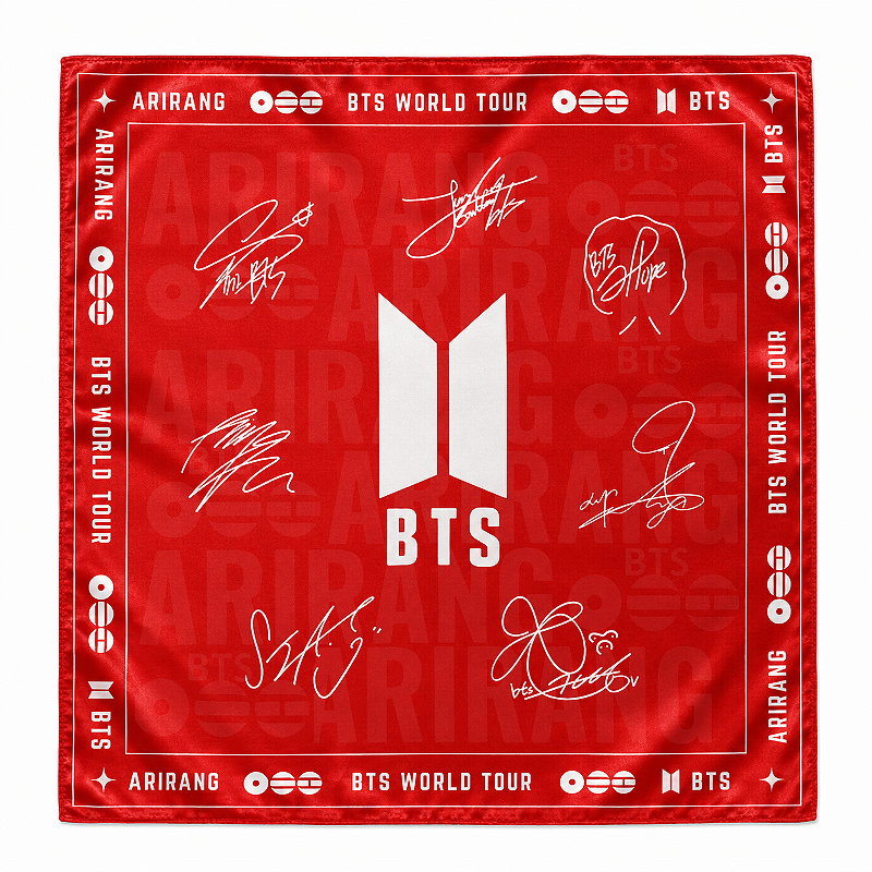 Lenço Inspirado BTS World Tour Arirang | Pré-venda - Lojas Kaito