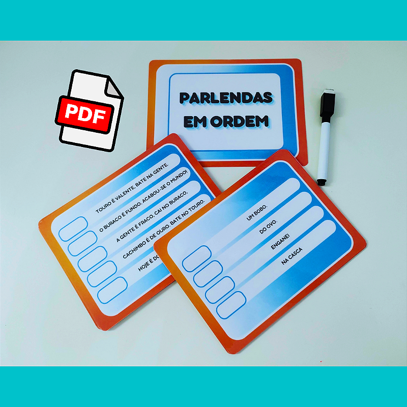 PDF Estimulação Cognitiva - Parlendas em Ordem