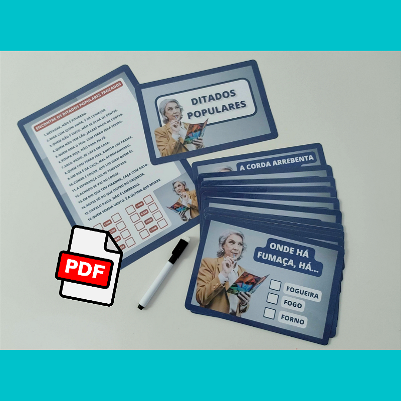 PDF Estimulação Cognitiva - Ditados Populares