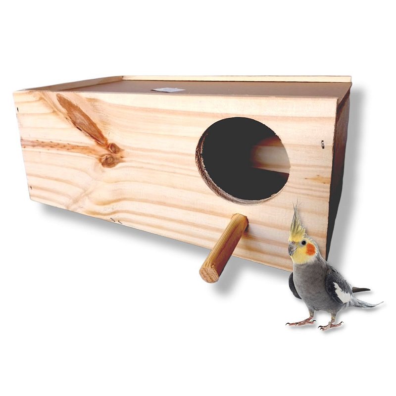 Ninho Madeira Pinus Para Calopsita - Canto das Aves