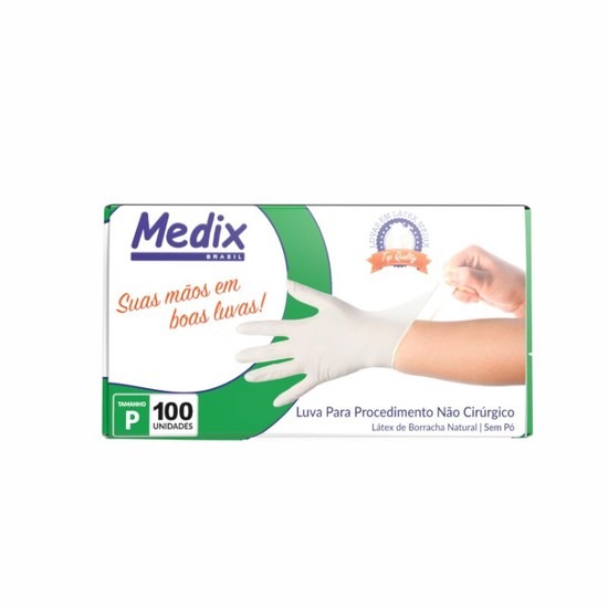 Luva para Procedimento Látex Sem Pó – Medix