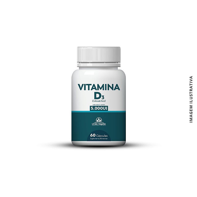 VITAMINA D3 5.000UI 60 CÁPSULAS UNIÃO VEGETAL Paladino Suplementos Preço justo e Entrega VITAMINA D3 5.000UI 60 CÁPSULAS UNIÃO VEGETAL Paladino Suplementos Preço justo e Entrega