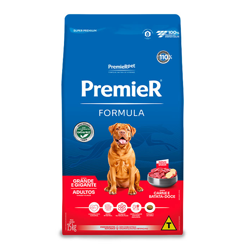 Premier Form Caes Ad Racas Grandes Carne 15 Kg - Zooloja Pet Shop